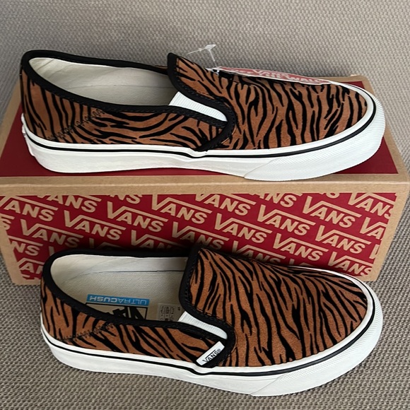 Vans Slip-On Safari Animal Stripes Black Marshmallow WMNS - Picture 2 of 16